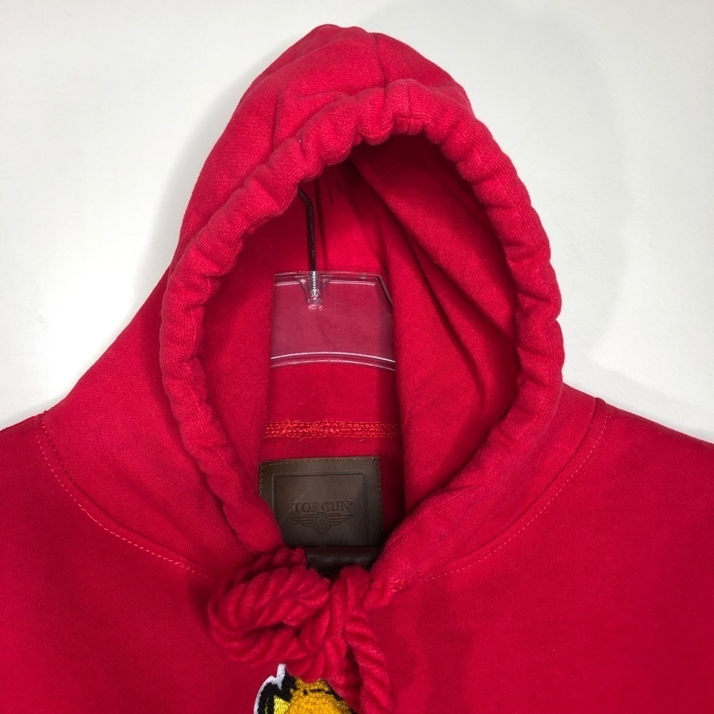 Top Gun ‘An American Icon’ Tomcat By’s Red Pull Over Hoodie SZ M. - Picture 6 of 16